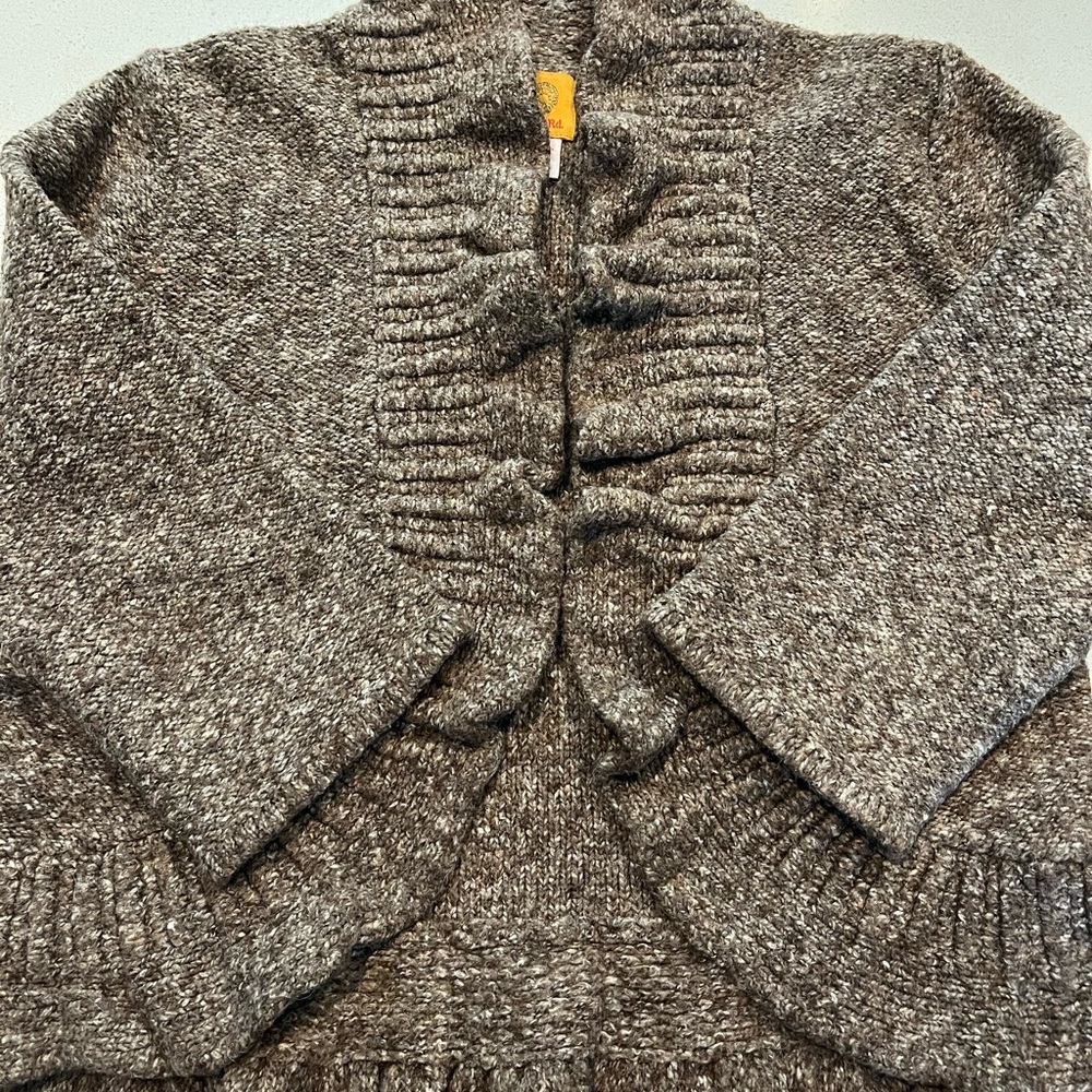 Ruby Rd. Textured Brown Knit Sweater